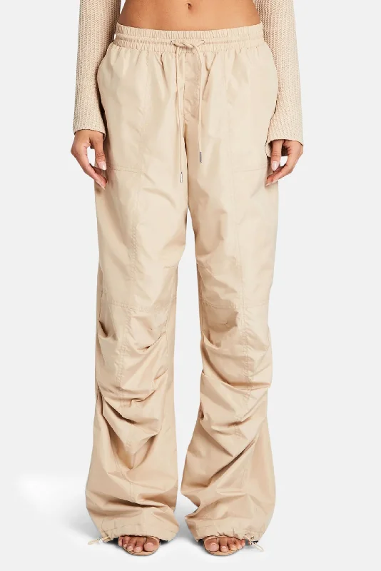 High-end Customization Adelia Ruched Cargo Pant Oxford