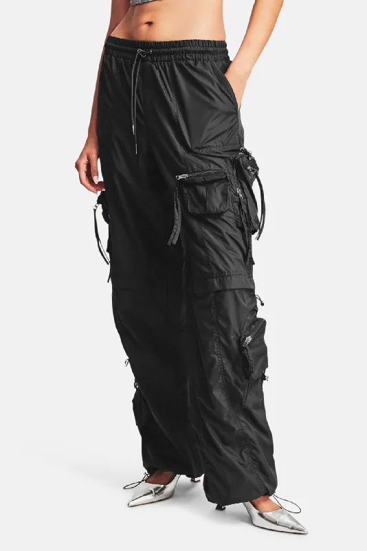 Cozy Fit Alba Ruched Cargo Pant Black