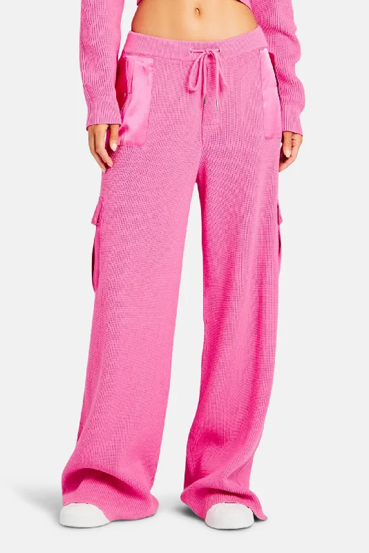 Party Wear Daph Knit Cargo Pant Malibu Pink