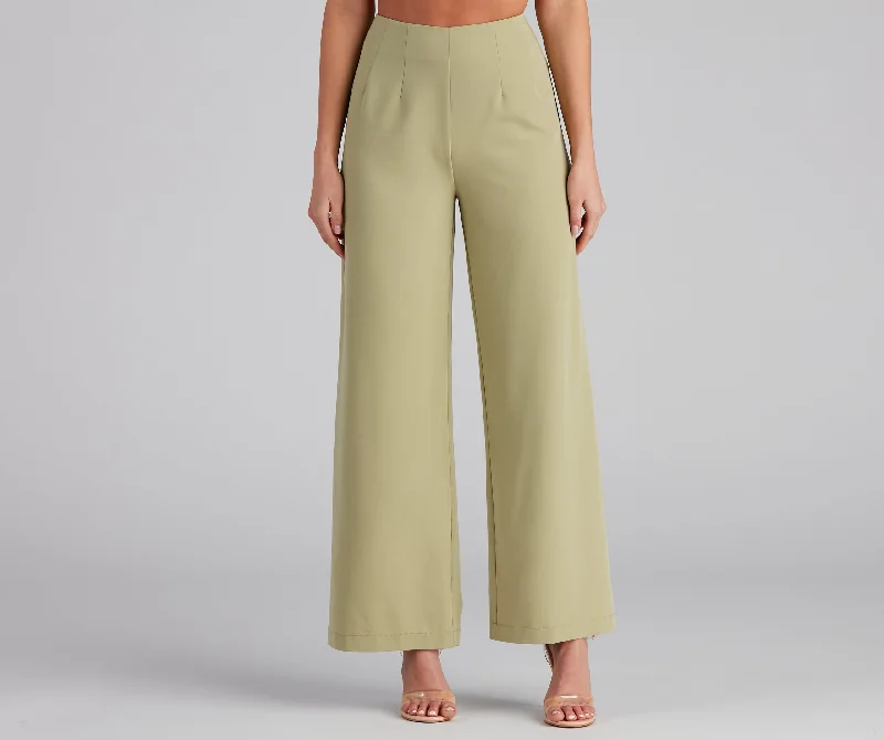 Urban Style She Means Business Wide-Leg Pants
