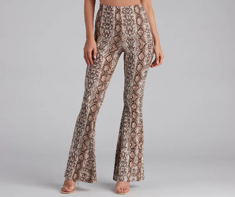 Fashionable And Fashionable Snake Vibes Flare Pant