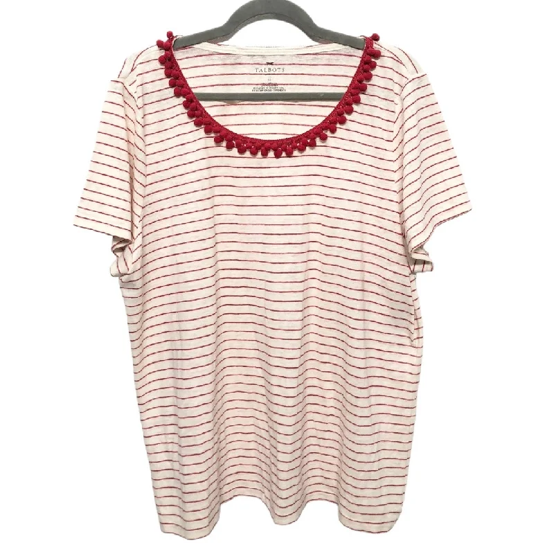 Boutique Recommendation Striped Pattern Top Short Sleeve Basic Talbots, Size 2x
