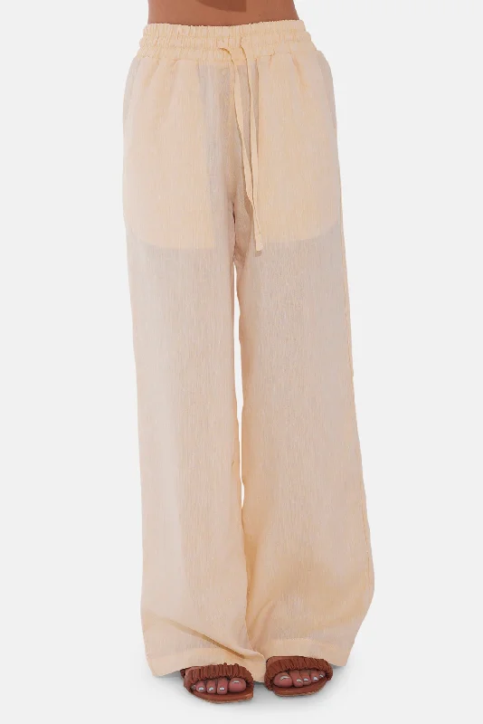 Carefree Amber Waves Linen Pant Yellow