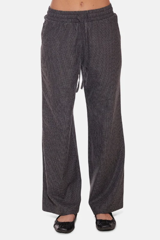 Effortless Comfort Alpine Twill Pant Charcoal Houndstooth