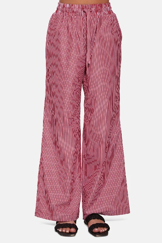 Fashion Expert Georgica Beach Poplin Pant Red/White Stripe