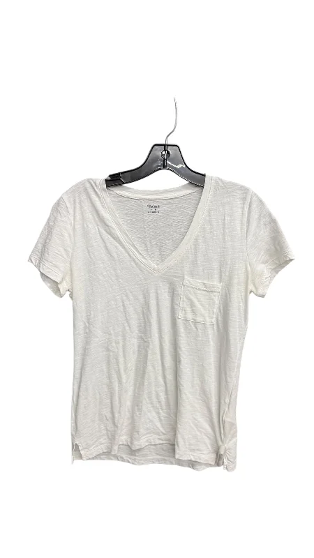 Fashion Expert Top Short Sleeve Basic By Madewell In White, Size: S