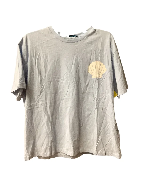 High-quality Fabrics Top Short Sleeve Basic By Shore In Blue, Size: Xl