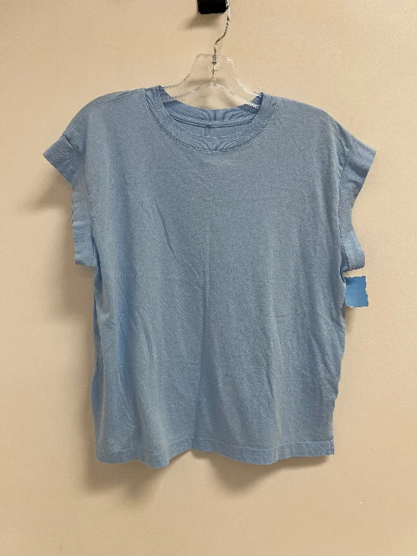 Cozy Look Top Short Sleeve By A New Day In Blue, Size: S