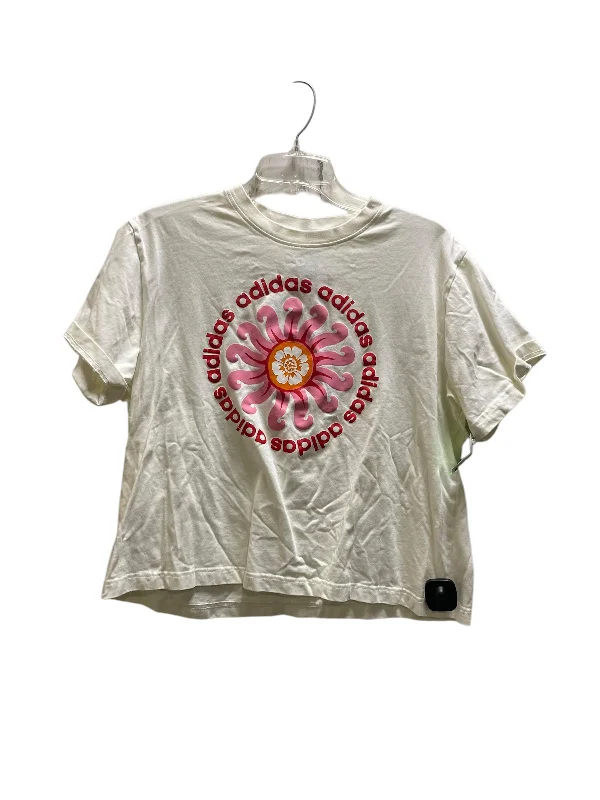 Versatile Items Top Short Sleeve By Adidas In White, Size: Xl