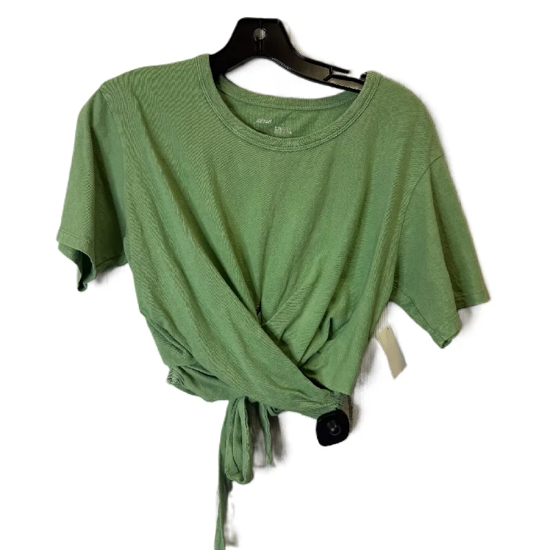 Economic Outlook Top Short Sleeve By Aerie In Green, Size: Xs