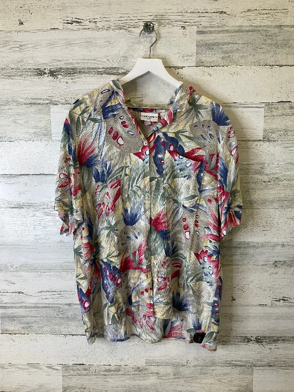 Minimal Style Top Short Sleeve By Alfred Dunner In Multi-colored, Size: 1x