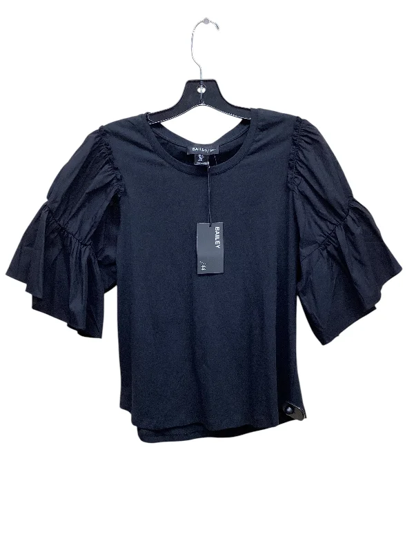 Versatile Wear Top Short Sleeve By Bailey 44 In Black, Size: M