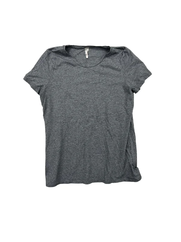 End Of The Year Top Short Sleeve By Banana Republic In Grey, Size: L