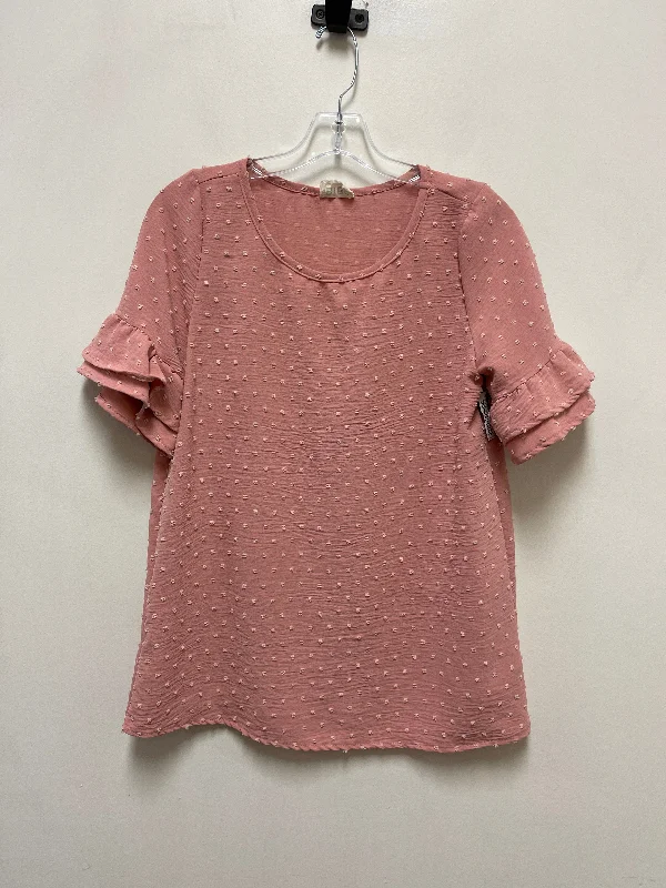 Cozy Dress Top Short Sleeve By Bibi In Pink, Size: S