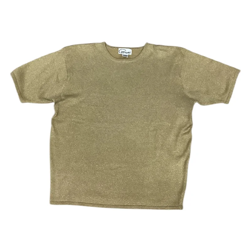 Comfortable Design Top Short Sleeve By Cappagallo In Gold, Size: L