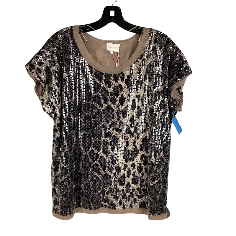 Cool Breeze At Night Top Short Sleeve By Cmc In Animal Print, Size: M