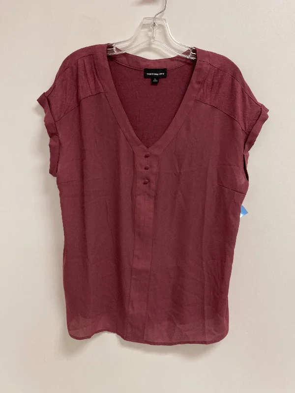 Energy Plan Top Short Sleeve By Fortune & Ivy In Pink, Size: Xl