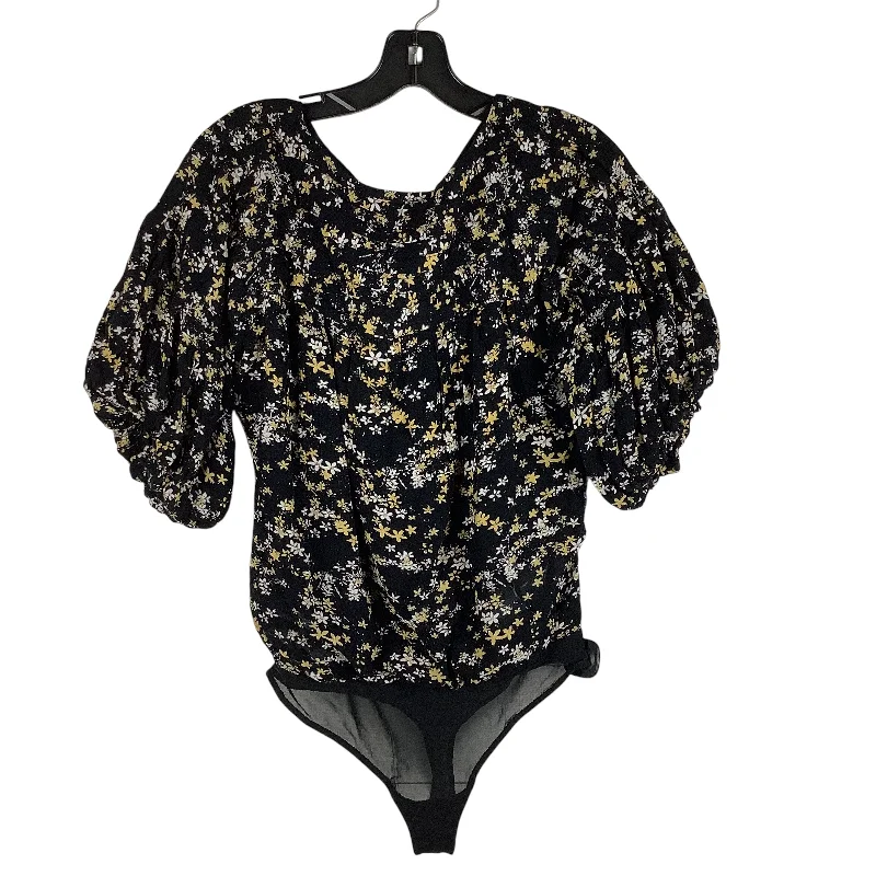 Light Dressing Top Short Sleeve By Free People In Black, Size: Xs