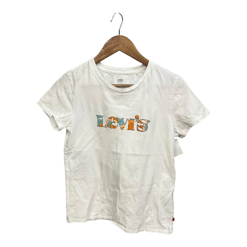 Sporty Comfort Top Short Sleeve By Levis In White, Size: M