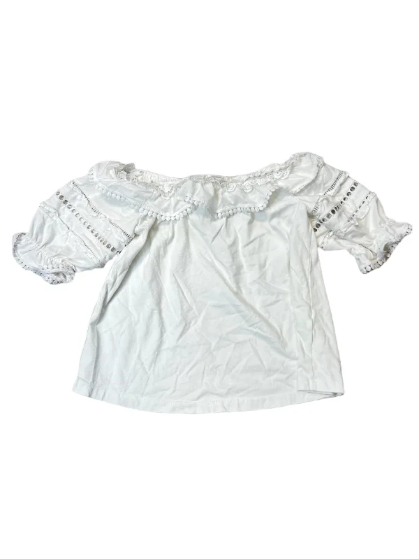 Lounge Wear Top Short Sleeve By Lilly Pulitzer In White, Size: S