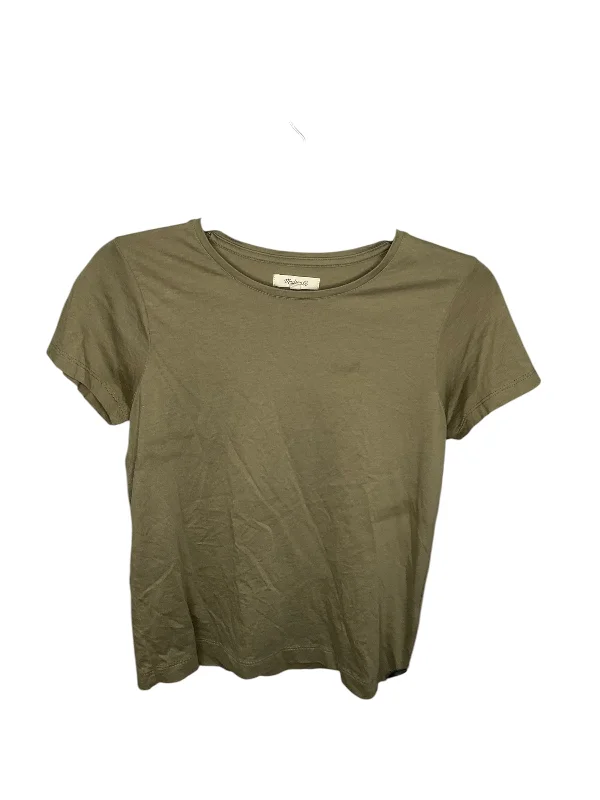 Modern Tailoring Top Short Sleeve By Madewell In Green, Size: S