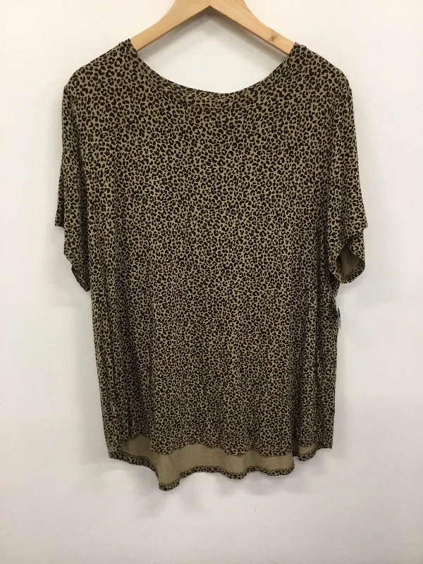 High Street Series Top Short Sleeve By Old Navy In Animal Print, Size: Xxl