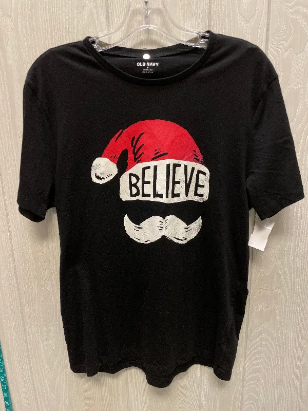 European And American Style Top Short Sleeve By Old Navy In Black, Size: M