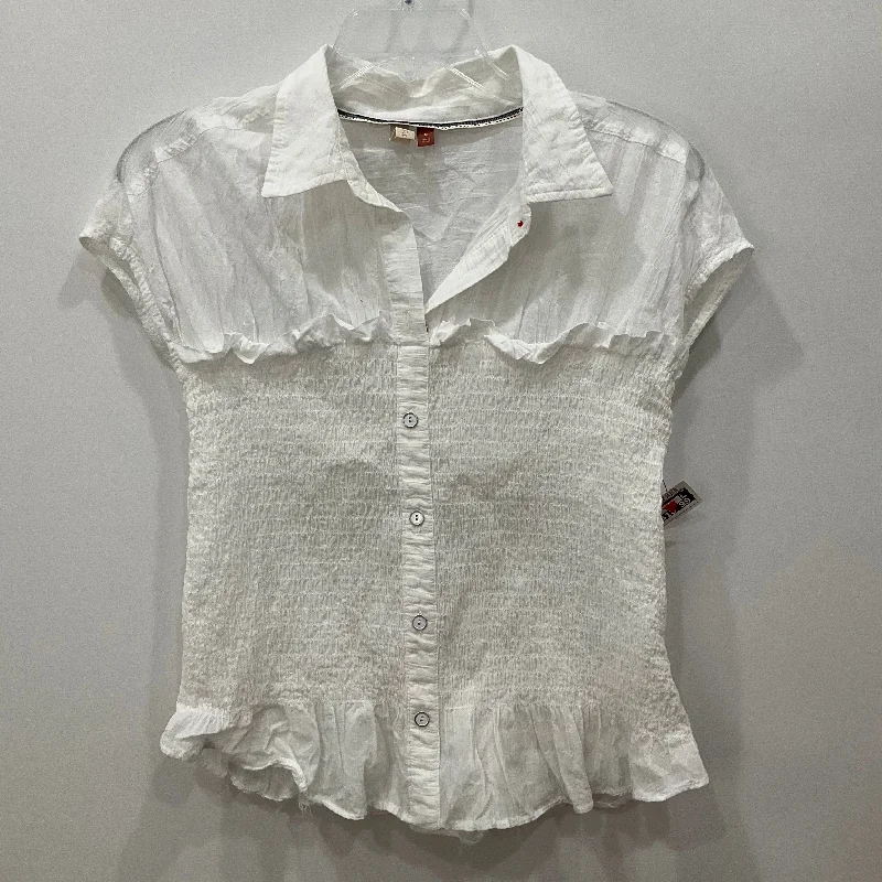 Basic Comfort Top Short Sleeve By Pilcro In White, Size: M