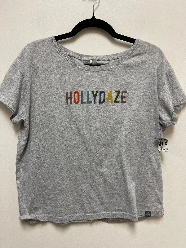 Fashion Elements Top Short Sleeve By Prana In Grey, Size: M