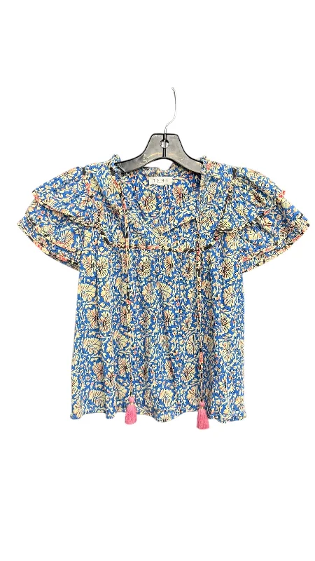 Fashion Must-have Top Short Sleeve By Thml In Floral Print, Size: S