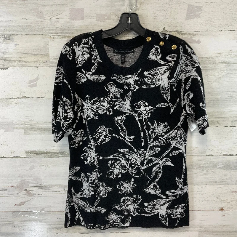 Perfect Tailoring Top Short Sleeve By White House Black Market In Black, Size: L