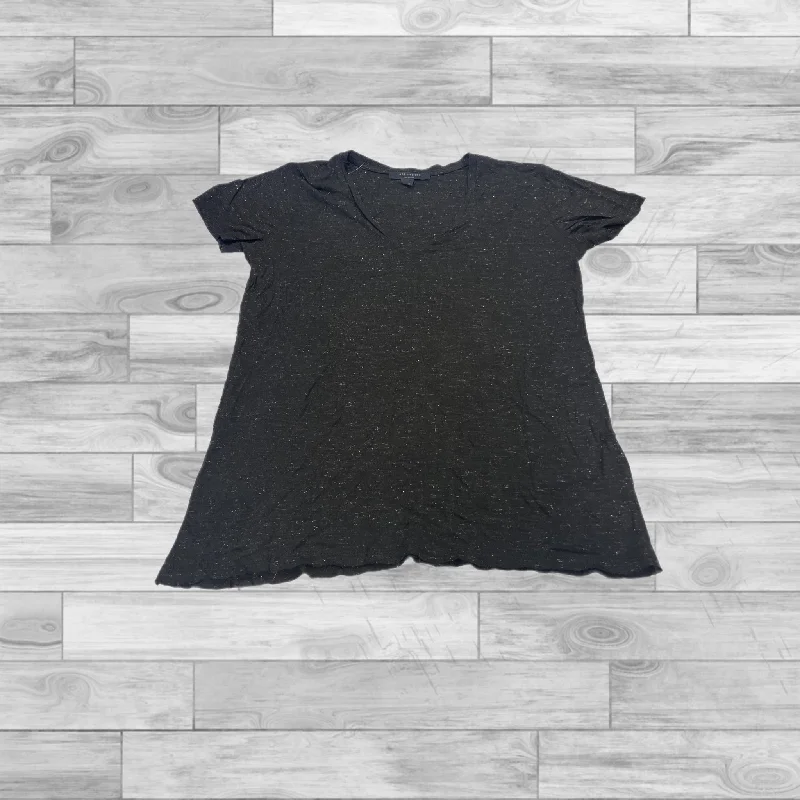Floral Prints Top Short Sleeve Designer By All Saints In Black, Size: M