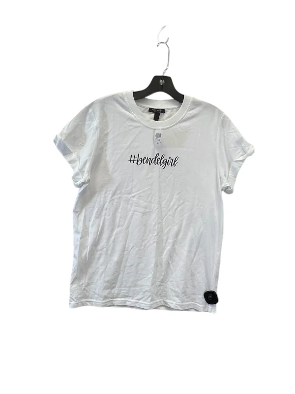 Romantic Temperament Top Short Sleeve Designer By Henri Bendel In White, Size: S