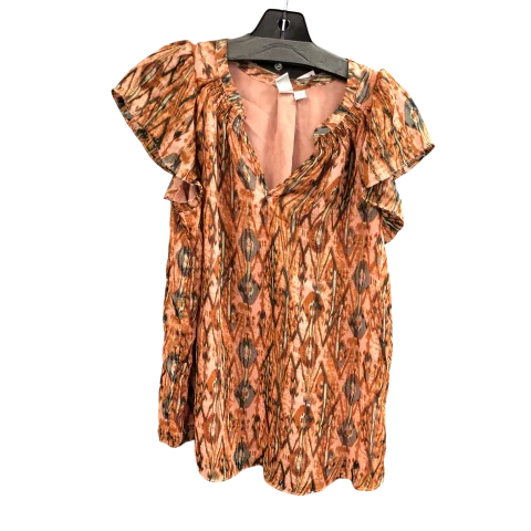 Exquisite Craftsmanship Top Short Sleeve Designer By Joie In Tan, Size: S
