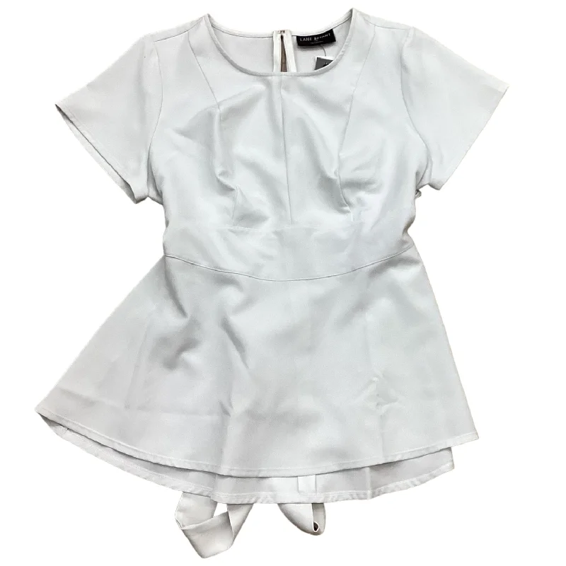 Urban Style Top Short Sleeve Designer By Lane Bryant In White, Size: 14