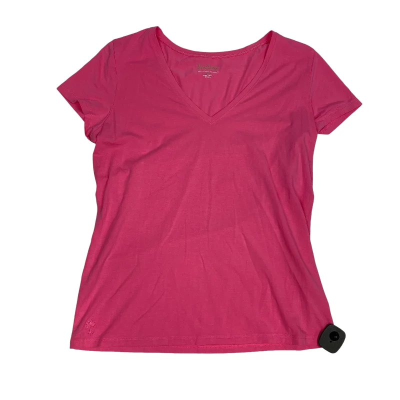 Comfortable Dresses Top Short Sleeve Designer By Lilly Pulitzer In Pink, Size: L