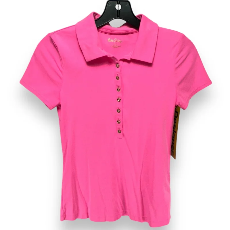 Soft Comfort Wear Rema Short Sleeve Designer By Lilly Pulitzer In Aura Pink, Size: XS Soft Comfort Wear Rema Short Sleeve Designer By Lilly Pulitzer In Aura Pink, Size: XS