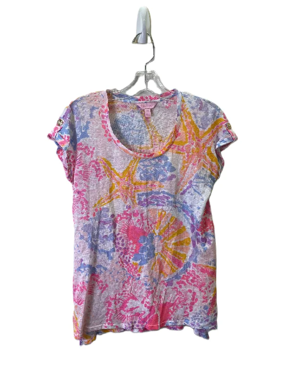 Stylish Comfort Top Short Sleeve Designer By Lilly Pulitzer In Pink, Size: Xxs