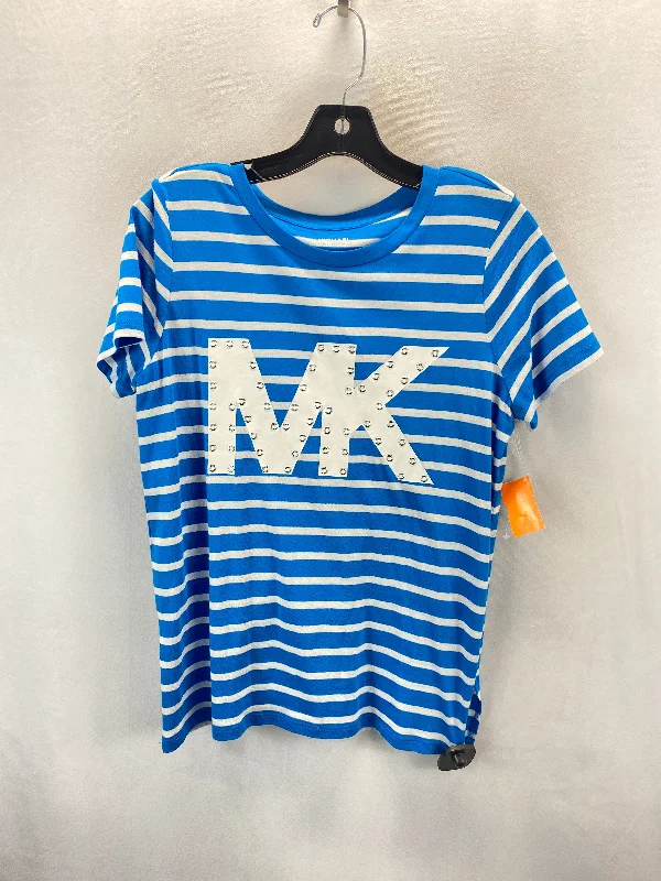 High-quality Design Top Short Sleeve Designer By Michael By Michael Kors In Striped Pattern, Size: S