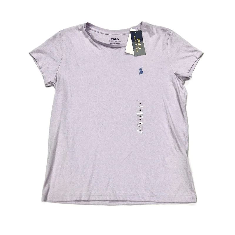 Casual Style Top Short Sleeve Designer By Polo Ralph Lauren In Purple, Size: S