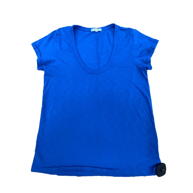 Casual Chic Outfits Top Short Sleeve Designer By Rag And Bone In Blue, Size: M