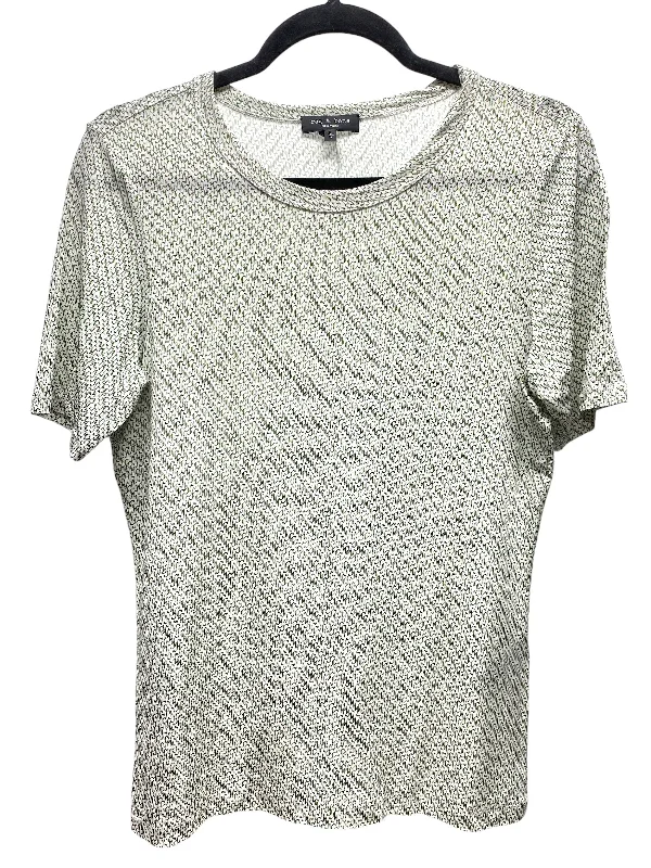 Comfortable Fashion Top Short Sleeve Designer By Rag And Bone In Green & White, Size: L Comfortable Fashion Top Short Sleeve Designer By Rag And Bone In Green & White, Size: L