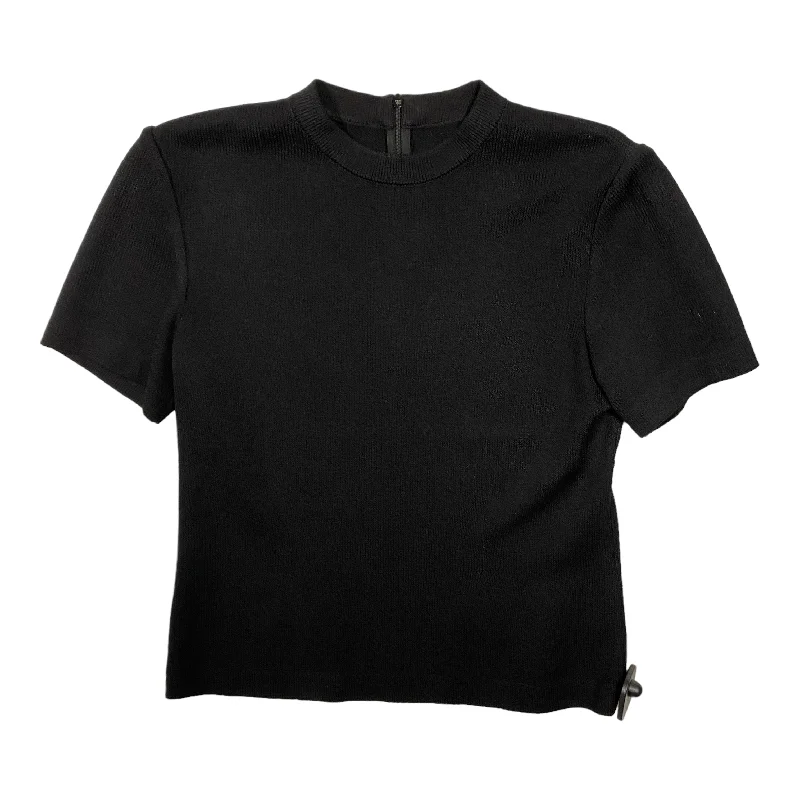 Cozy Apparel Top Short Sleeve Designer By St. John In Black, Size: Sp