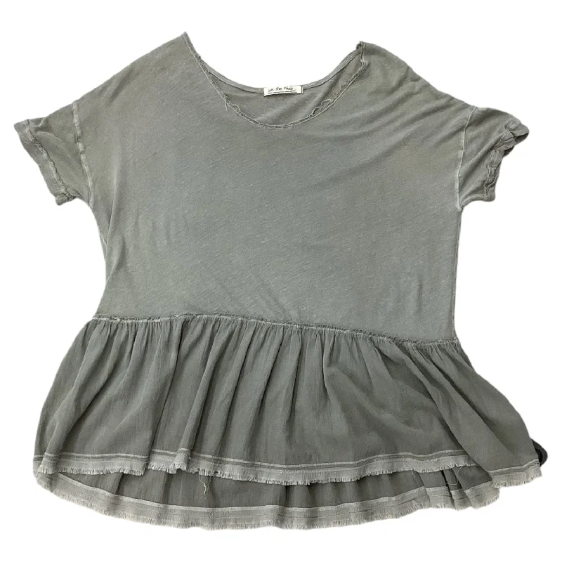 Minimal Comfort Top Short Sleeve Designer By We The Free In Green, Size: L