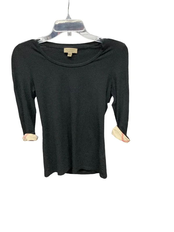 Urban Sense Top Short Sleeve Luxury Designer By Burberry In Black, Size: S
