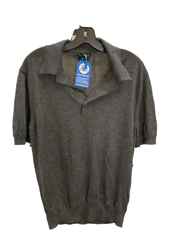 Fashionable Inner Wear Top Short Sleeve Luxury Designer By Tom Ford In Grey, Size: M
