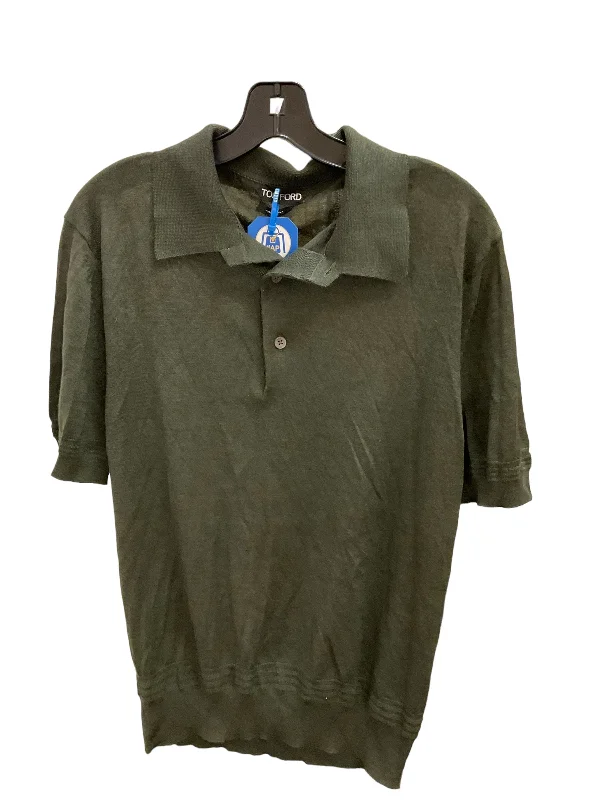 Personalized Design Top Short Sleeve Luxury Designer By Tom Ford In Olive, Size: M