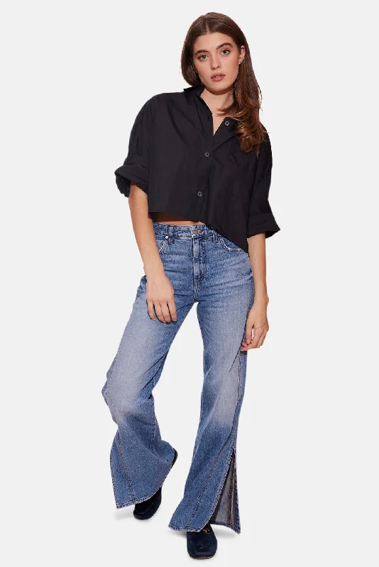 Comfy Pants Tangled Up in Blue Denim Vintage Wash