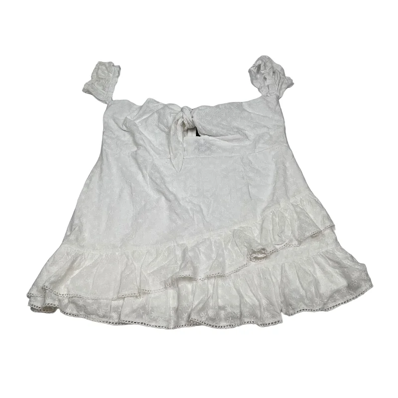 Playful Style White Top Short Sleeve Fashion Nova, Size 3x