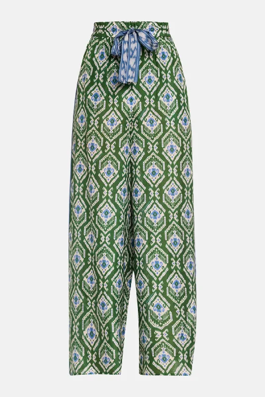 Exquisite Tailoring Wylie Relaxed Pant Green/Blue